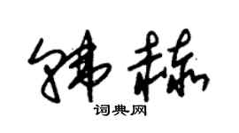 朱锡荣韩赫草书个性签名怎么写