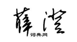 朱锡荣薛澄草书个性签名怎么写