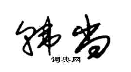 朱锡荣韩尚草书个性签名怎么写