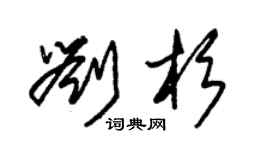 朱锡荣刘杉草书个性签名怎么写