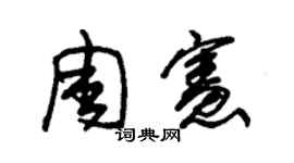 朱锡荣周宪草书个性签名怎么写