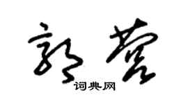 朱锡荣郭营草书个性签名怎么写