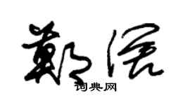 朱锡荣郑阔草书个性签名怎么写