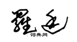 朱锡荣罗廷草书个性签名怎么写