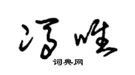 朱锡荣冯唯草书个性签名怎么写