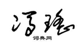 朱锡荣冯瑶草书个性签名怎么写