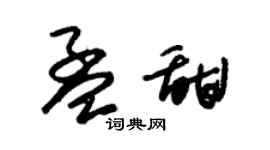 朱锡荣孟甜草书个性签名怎么写