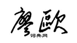 朱锡荣廖欧草书个性签名怎么写