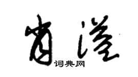 朱锡荣肖溢草书个性签名怎么写