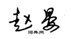 朱锡荣赵晏草书个性签名怎么写