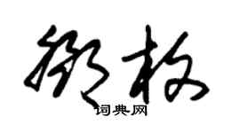 朱锡荣邓枚草书个性签名怎么写