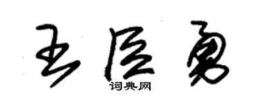 朱锡荣王臣勇草书个性签名怎么写