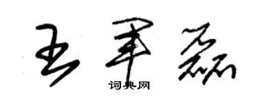 朱锡荣王军磊草书个性签名怎么写