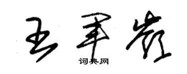 朱锡荣王军岭草书个性签名怎么写