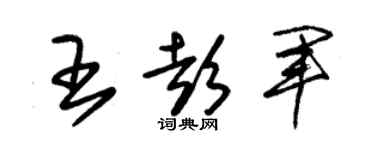 朱锡荣王彭军草书个性签名怎么写