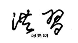 朱锡荣洪习草书个性签名怎么写