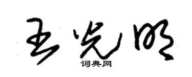 朱锡荣王光明草书个性签名怎么写