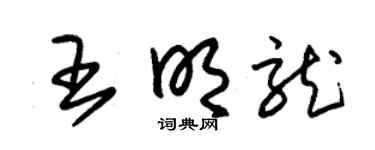 朱锡荣王明龙草书个性签名怎么写