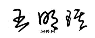 朱锡荣王明琪草书个性签名怎么写