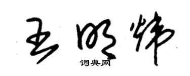 朱锡荣王明炜草书个性签名怎么写