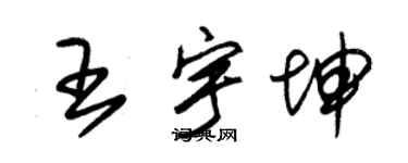 朱锡荣王宇坤草书个性签名怎么写