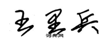 朱锡荣王里兵草书个性签名怎么写