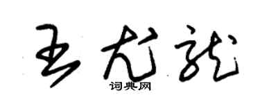 朱锡荣王尤龙草书个性签名怎么写