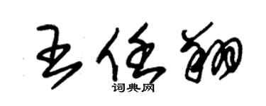 朱锡荣王任翔草书个性签名怎么写