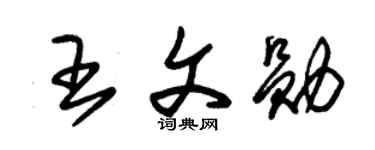 朱锡荣王文勋草书个性签名怎么写