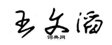 朱锡荣王文滔草书个性签名怎么写