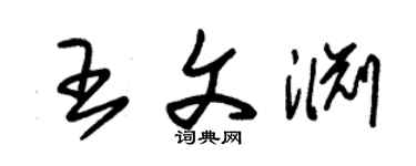 朱锡荣王文渊草书个性签名怎么写