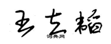 朱锡荣王立韬草书个性签名怎么写