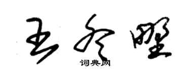 朱锡荣王冬野草书个性签名怎么写