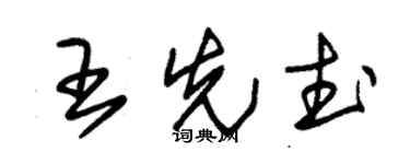 朱锡荣王先武草书个性签名怎么写