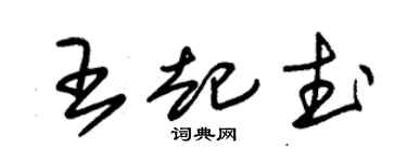 朱锡荣王起武草书个性签名怎么写