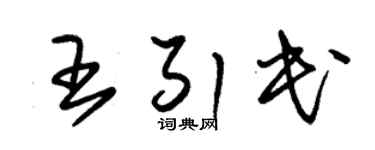 朱锡荣王引民草书个性签名怎么写