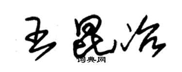 朱锡荣王昆冶草书个性签名怎么写