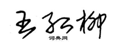 朱锡荣王红柳草书个性签名怎么写