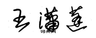 朱锡荣王潇蓬草书个性签名怎么写