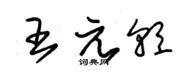 朱锡荣王元朝草书个性签名怎么写