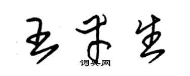 朱锡荣王幸生草书个性签名怎么写