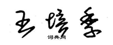 朱锡荣王培季草书个性签名怎么写