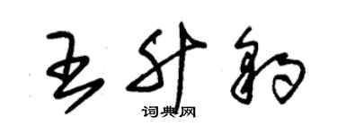 朱锡荣王升豹草书个性签名怎么写