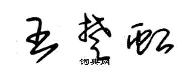 朱锡荣王楚虹草书个性签名怎么写