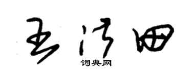 朱锡荣王淑田草书个性签名怎么写