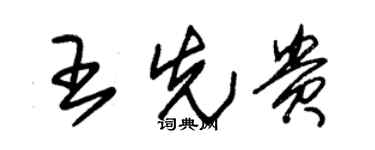 朱锡荣王先贵草书个性签名怎么写