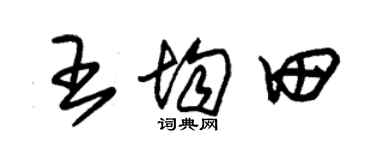 朱锡荣王均田草书个性签名怎么写