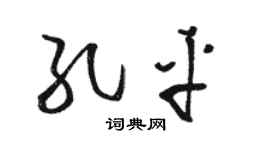 骆恒光孔平草书个性签名怎么写