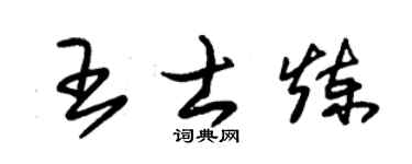 朱锡荣王士炼草书个性签名怎么写