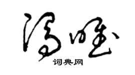曾庆福冯唯草书个性签名怎么写